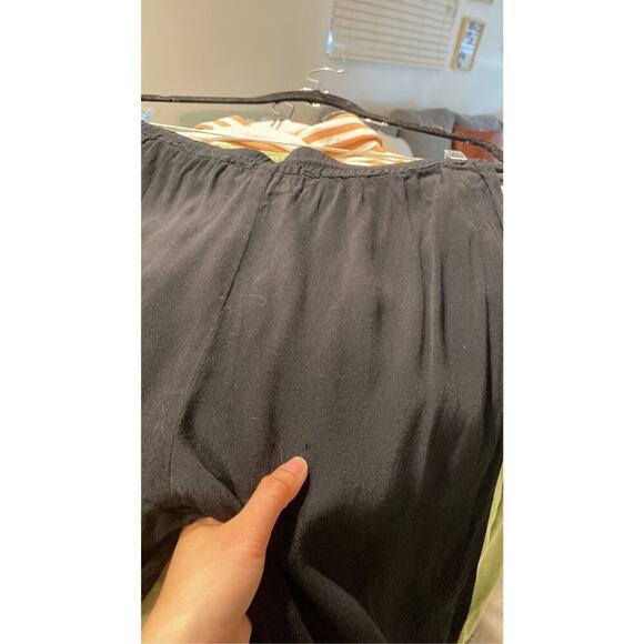 Womens Wilfred Aritzia Black Crepe Drawstring Cuffed Joggers Size Large - Picture 3 of 11